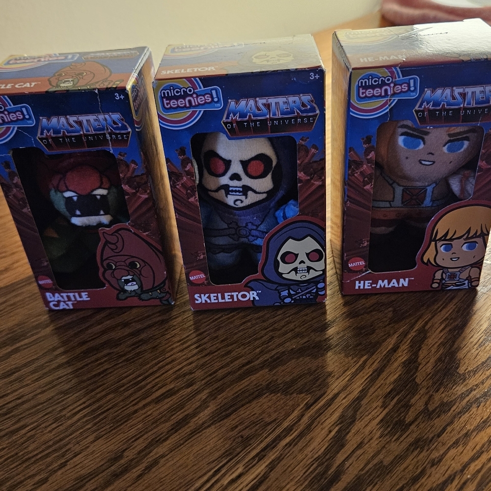 Micro Teeny Action Figures Set He-Man, Skeletor And Battle Cat Set Of 3